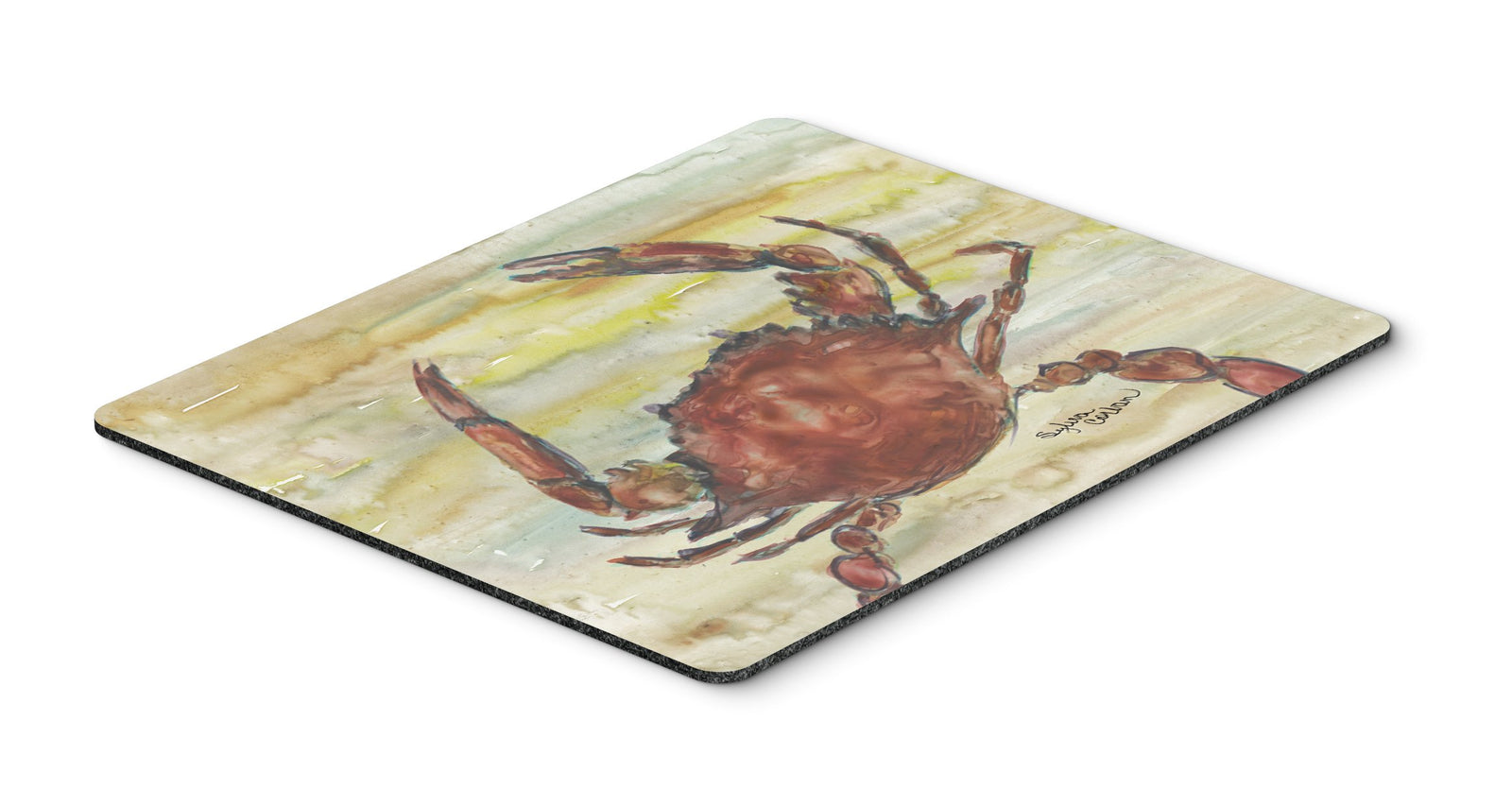 Cooked Crab Yellow Sky Mouse Pad, Hot Pad or Trivet SC2022MP by Caroline's Treasures