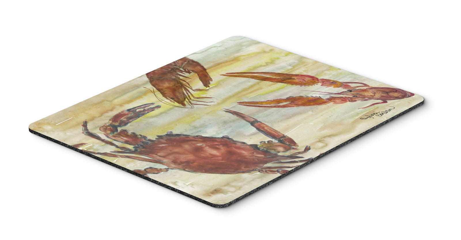 Crab, Shrimp, Oyster Yellow Sky Mouse Pad, Hot Pad or Trivet SC2023MP by Caroline's Treasures