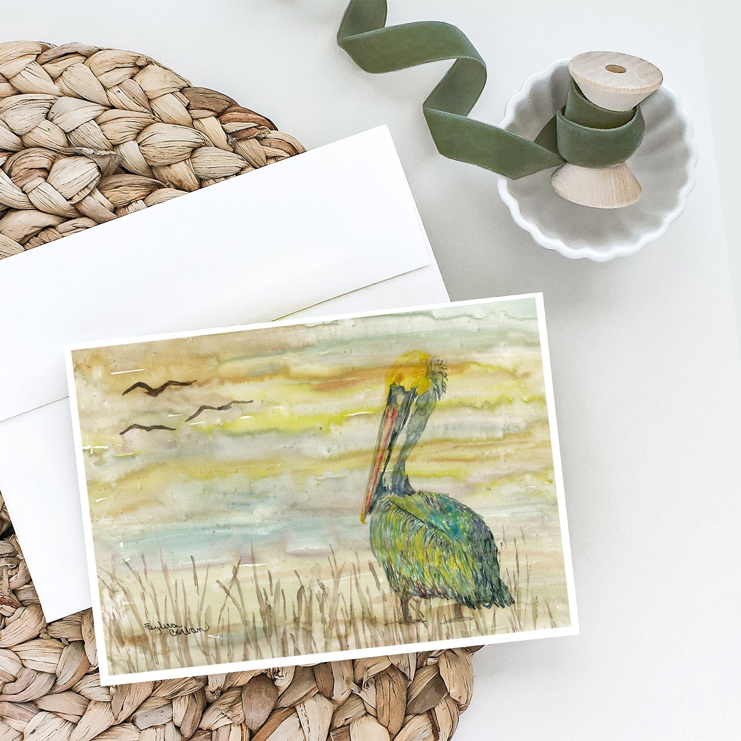 Buy this Pelican Yellow Sky Greeting Cards and Envelopes Pack of 8