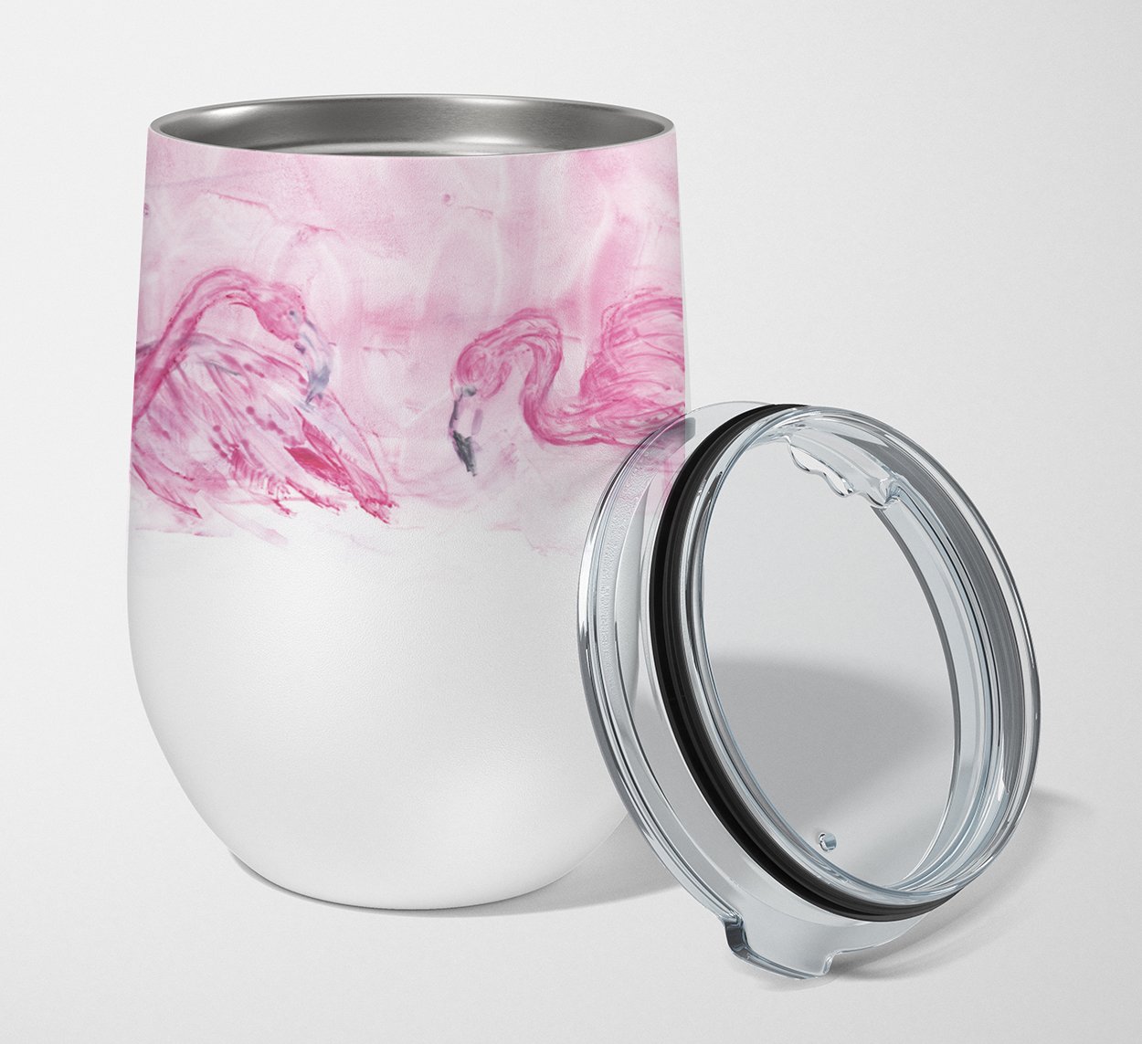 Buy this Flamingos Stainless Steel 12 oz Stemless Wine Glass