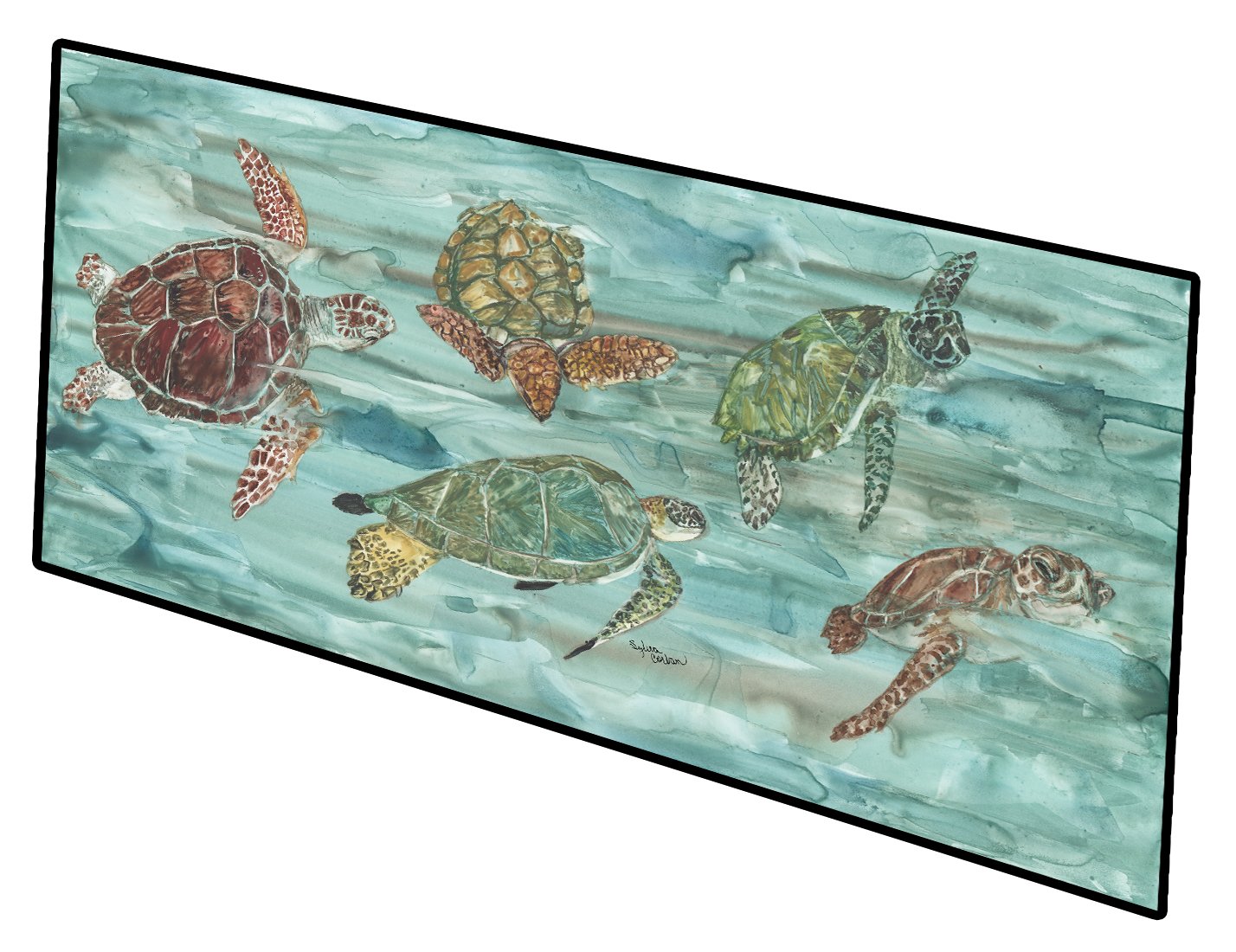 Loggerhead Turtles at Sea Indoor or Outdoor Runner Mat 28x58 by Caroline's Treasures