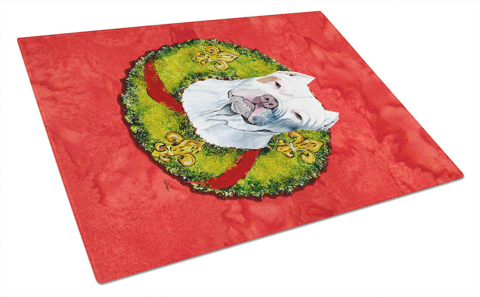 Pit Bull Glass Cutting Board Large by Caroline's Treasures