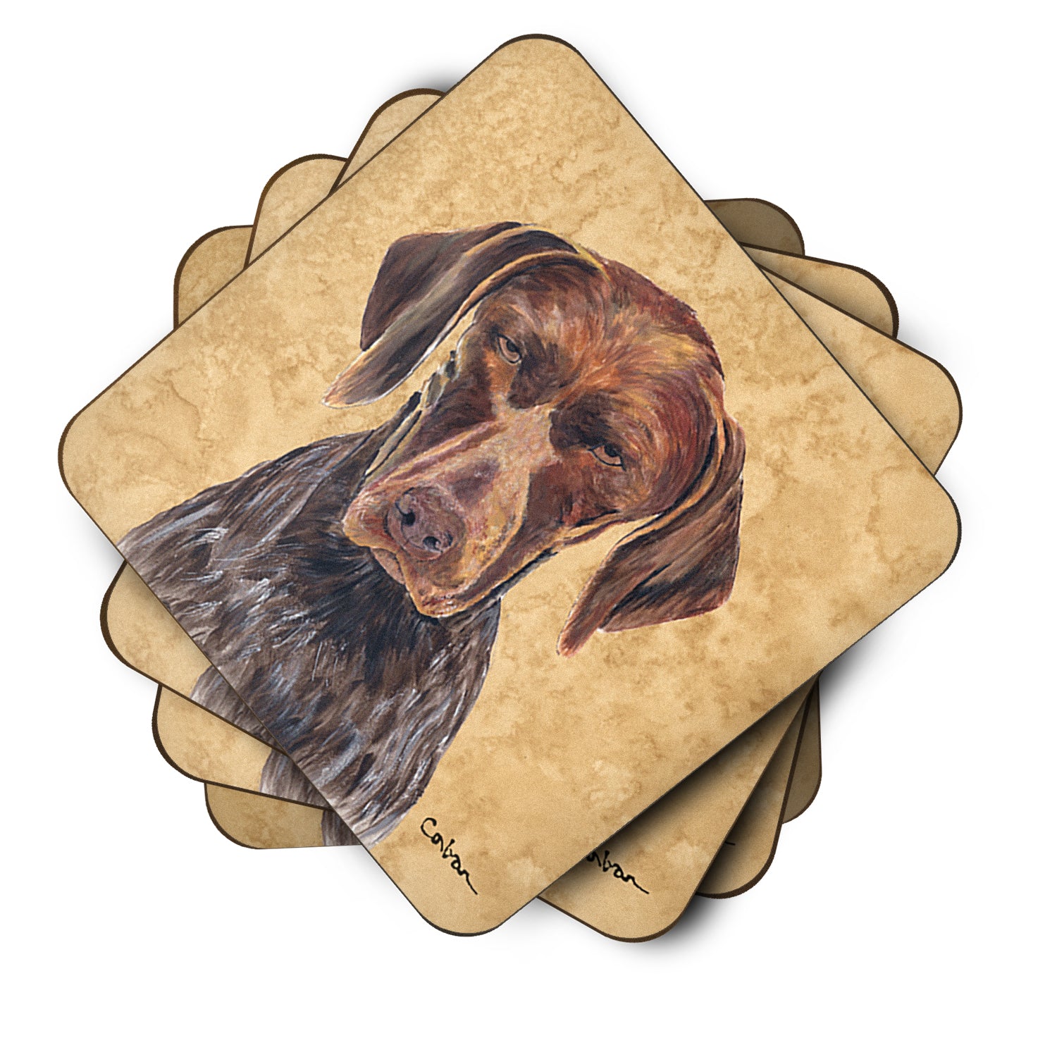 Set of 4 German Shorthaired Pointer Foam Coasters - the-store.com