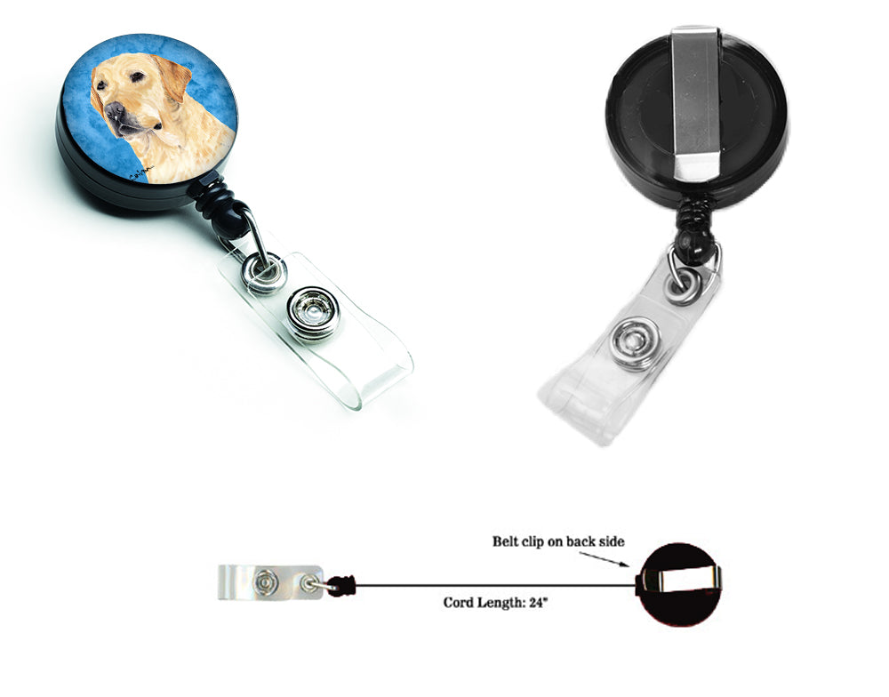 Labrador Retractable Badge Reel or ID Holder with Clip.