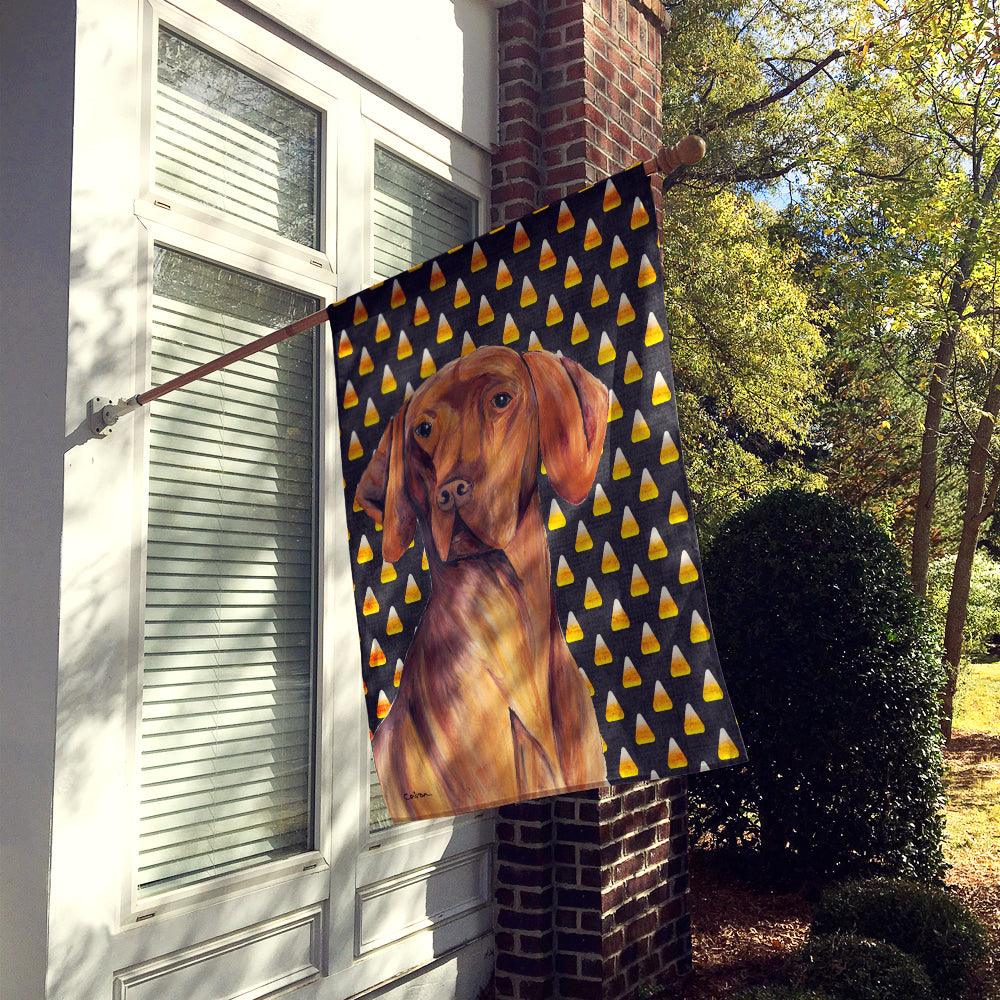 Vizsla Candy Corn Halloween Portrait Flag Canvas House Size
