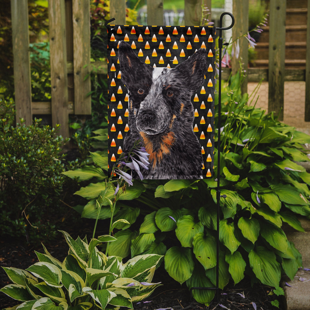 Australian Cattle Dog Candy Corn Halloween Portrait Flag Garden Size.