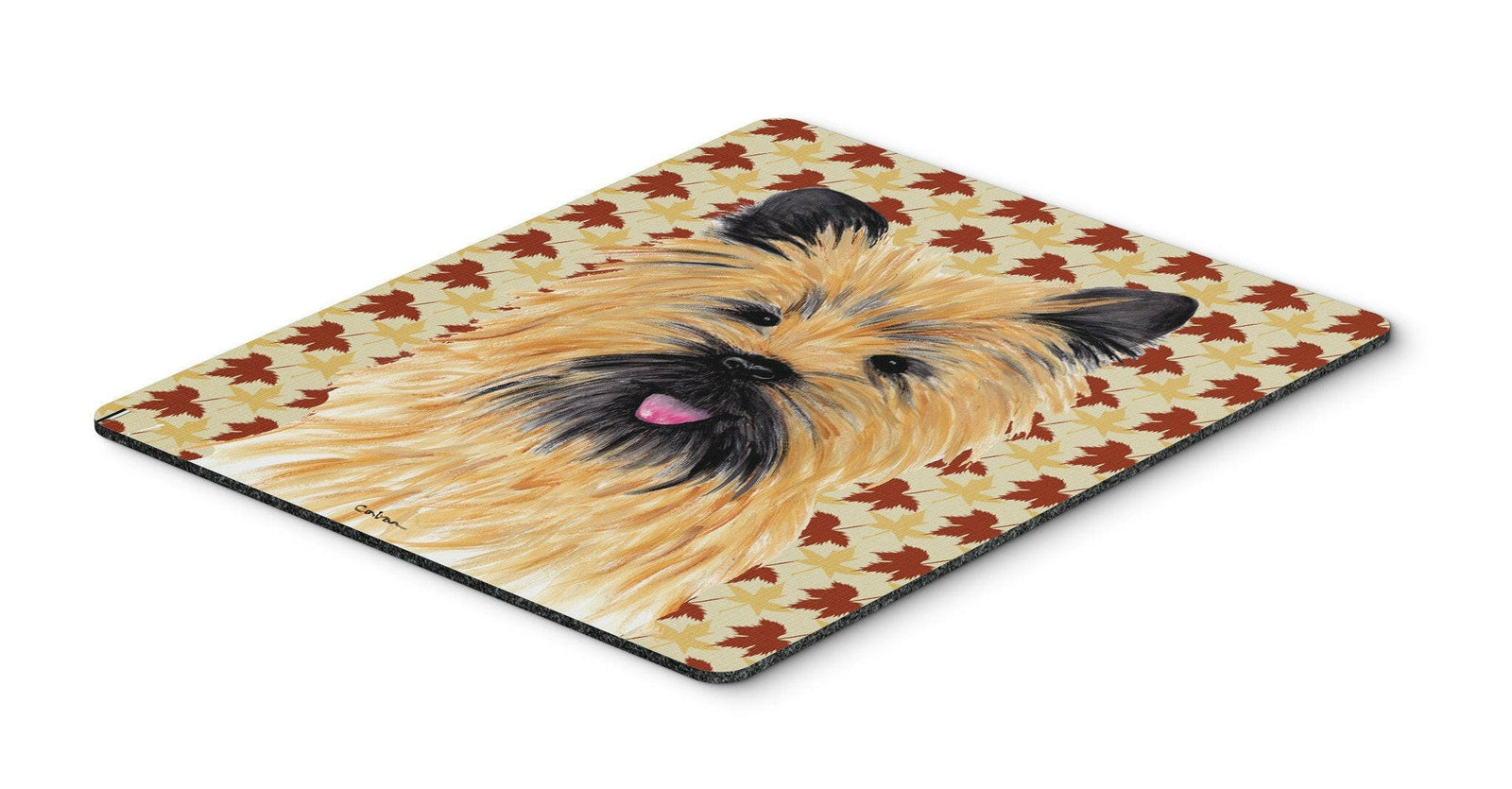 Cairn Terrier Fall Leaves Portrait Mouse Pad, Hot Pad or Trivet by Caroline's Treasures