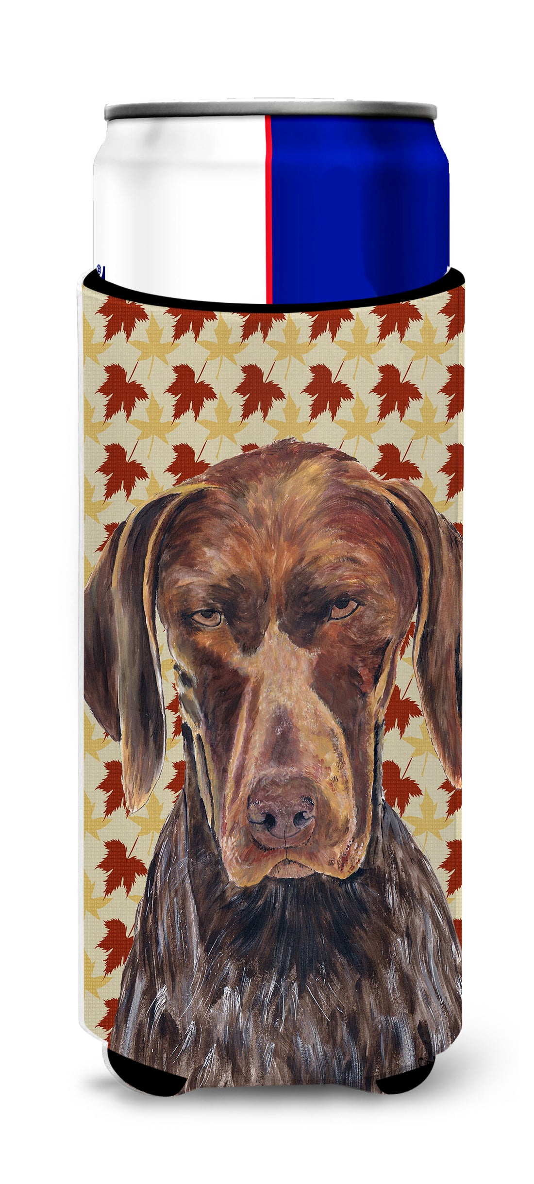 German Shorthaired Pointer Fall Leaves Portrait Ultra Beverage Insulators for slim cans SC9235MUK