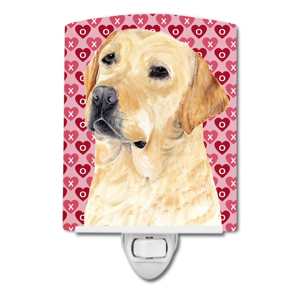Labrador Yellow Hearts Love Valentine's Day Ceramic Night Light SC9263CNL - the-store.com