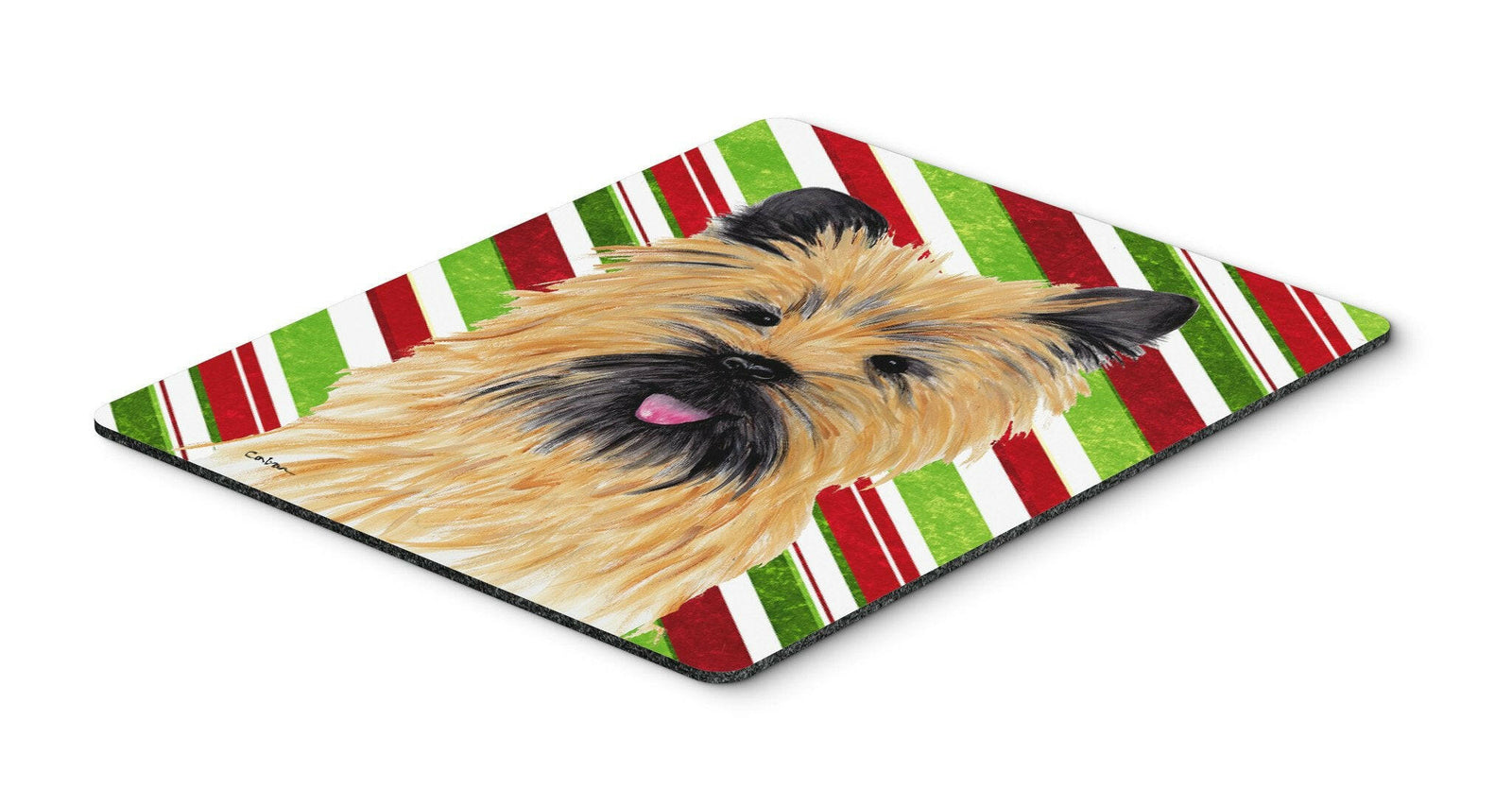 Cairn Terrier Candy Cane Holiday Christmas Mouse Pad, Hot Pad or Trivet by Caroline's Treasures