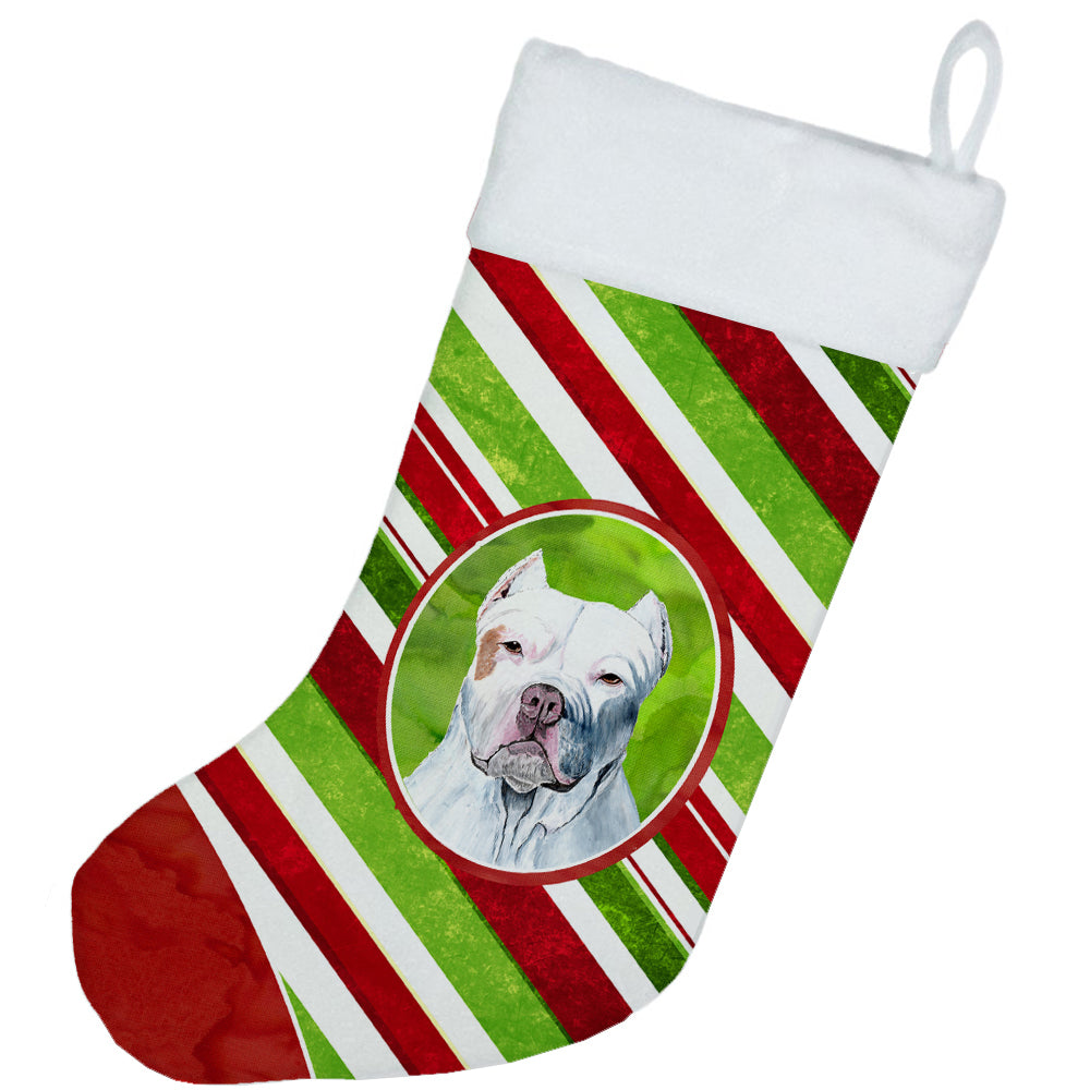 Pit Bull Candy Cane Holiday Christmas  Christmas Stocking SC9341