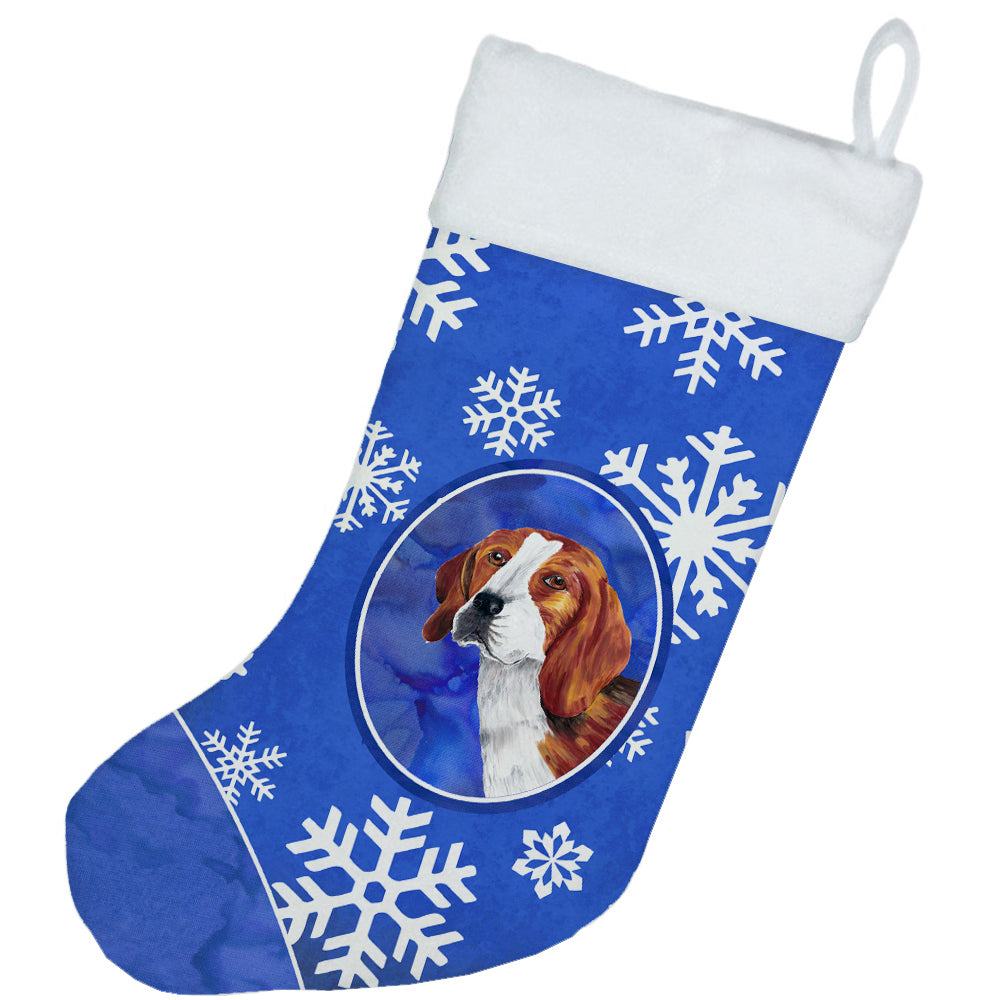 Beagle Winter Snowflakes Christmas Stocking SC9369
