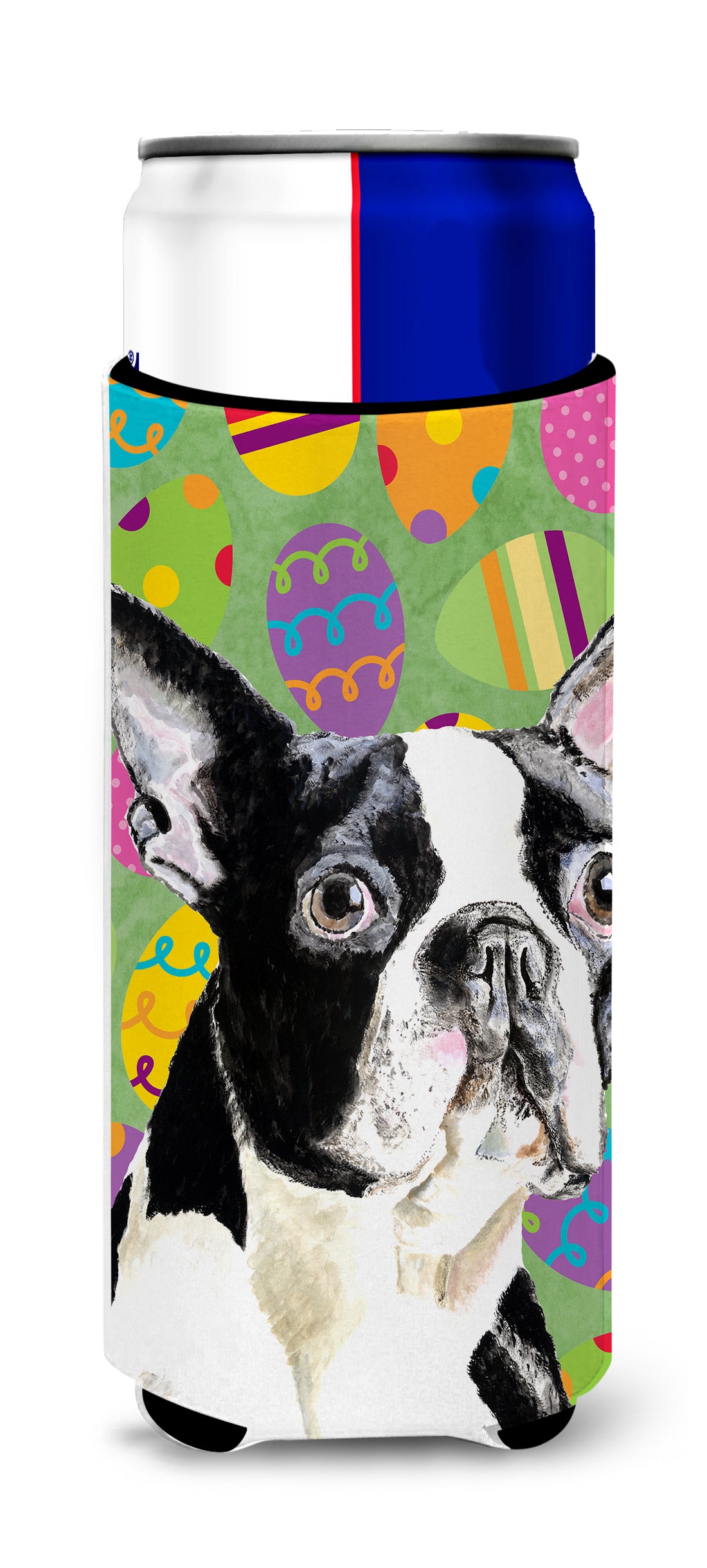 Boston Terrier Easter Eggtravaganza Ultra Beverage Insulators for slim cans SC9440MUK