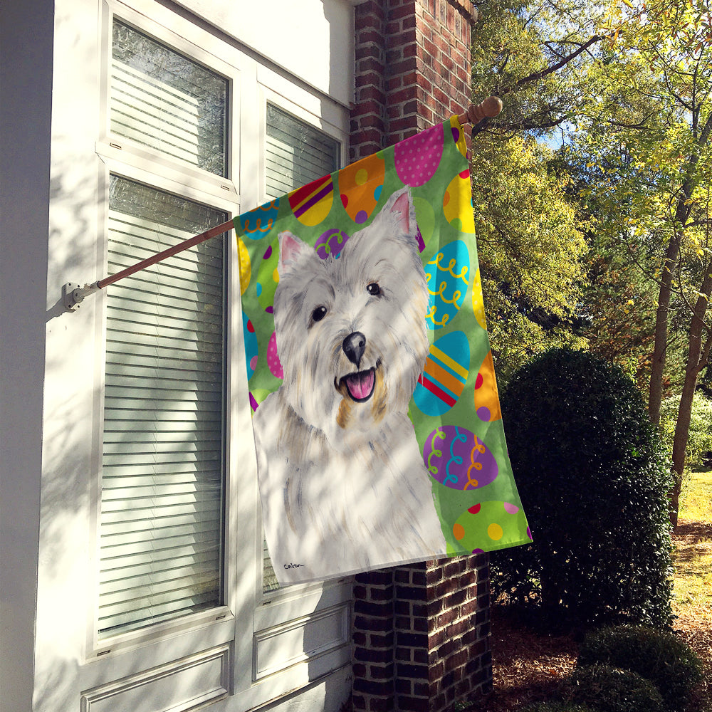 Westie Easter Eggtravaganza Flag Canvas House Size