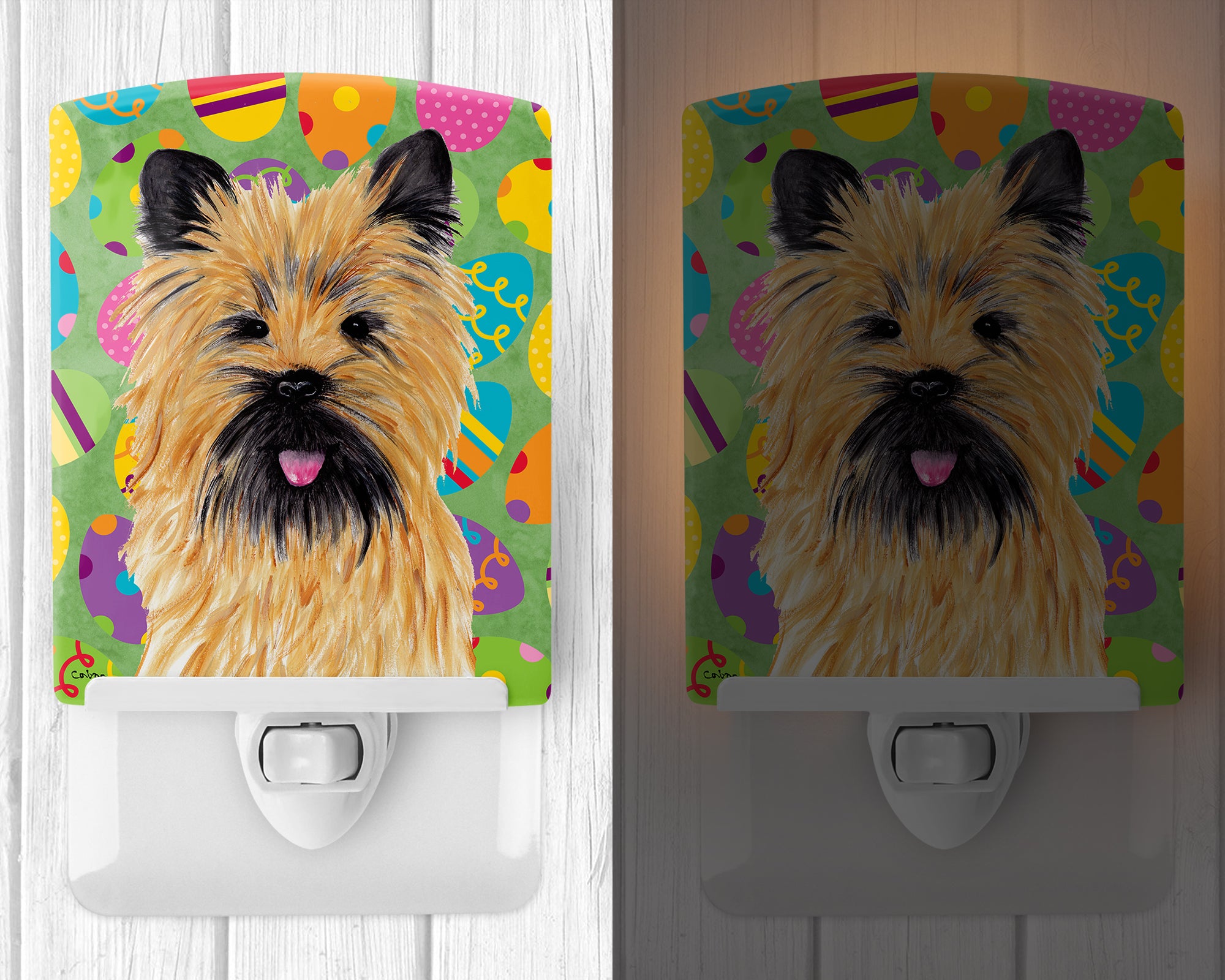Cairn Terrier Easter Eggtravaganza Ceramic Night Light SC9455CNL - the-store.com