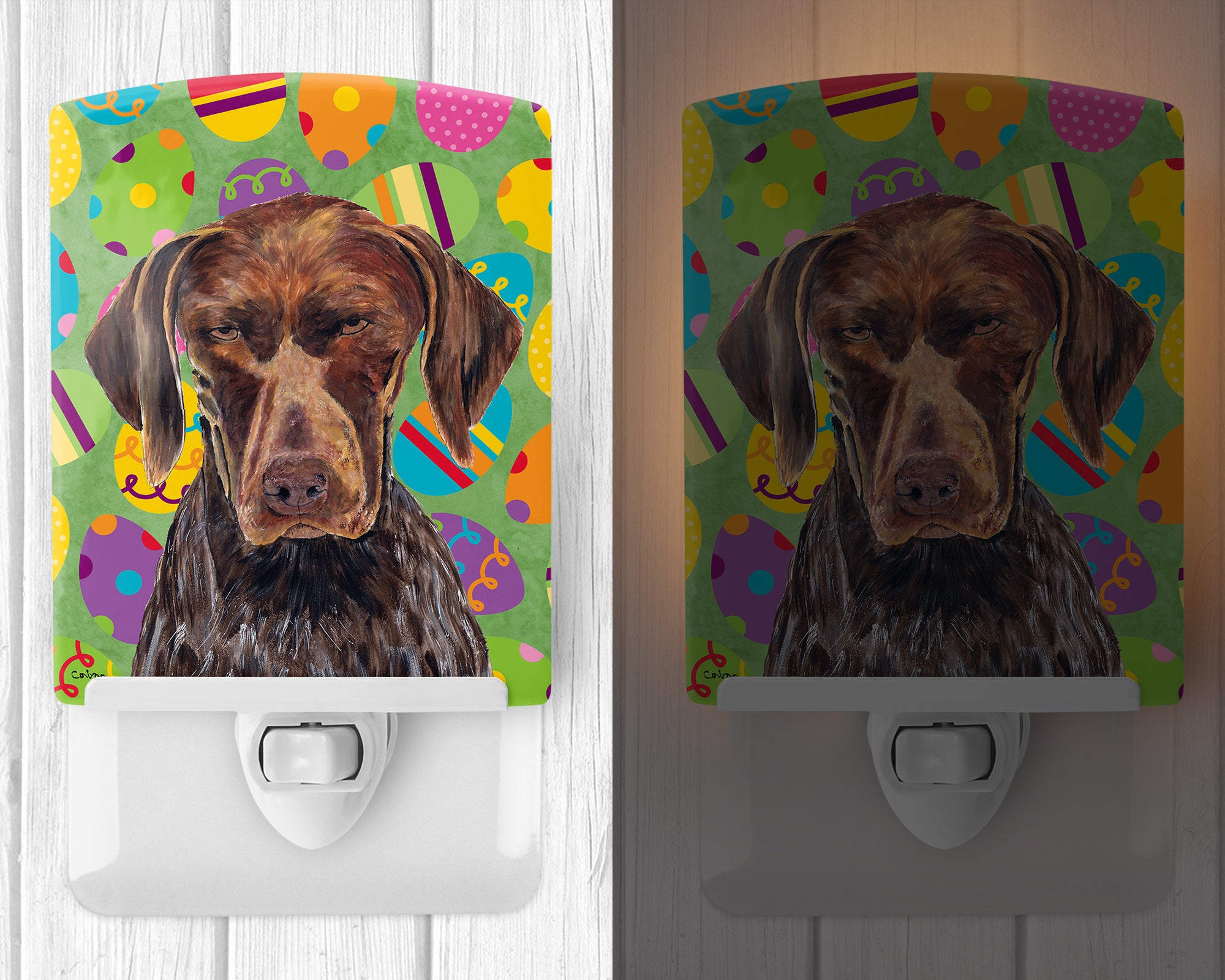 German Shorthaired Pointer Easter Eggtravaganza Ceramic Night Light SC9475CNL - the-store.com