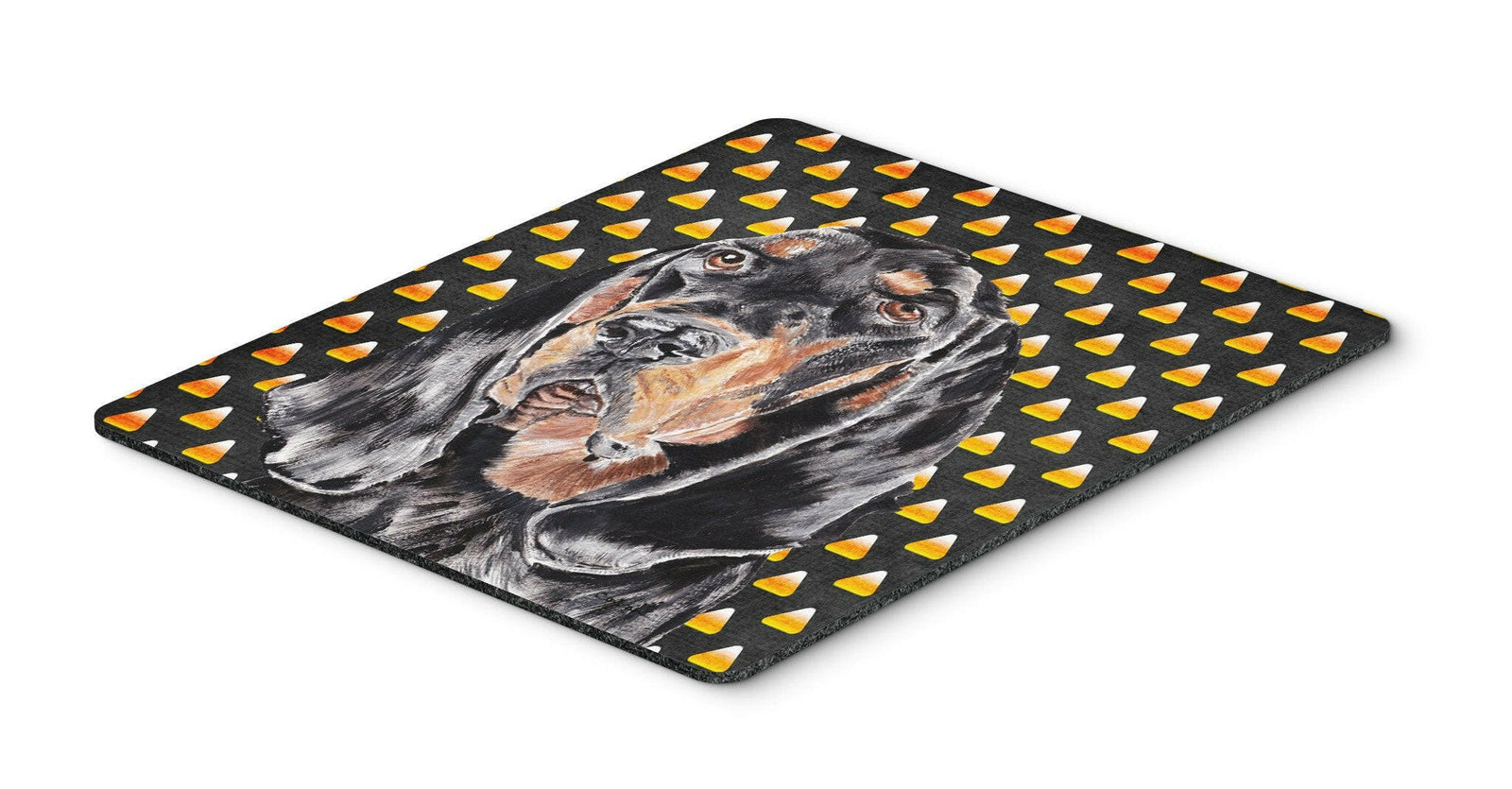 Coonhound Halloween Candy Corn Mouse Pad, Hot Pad or Trivet by Caroline's Treasures