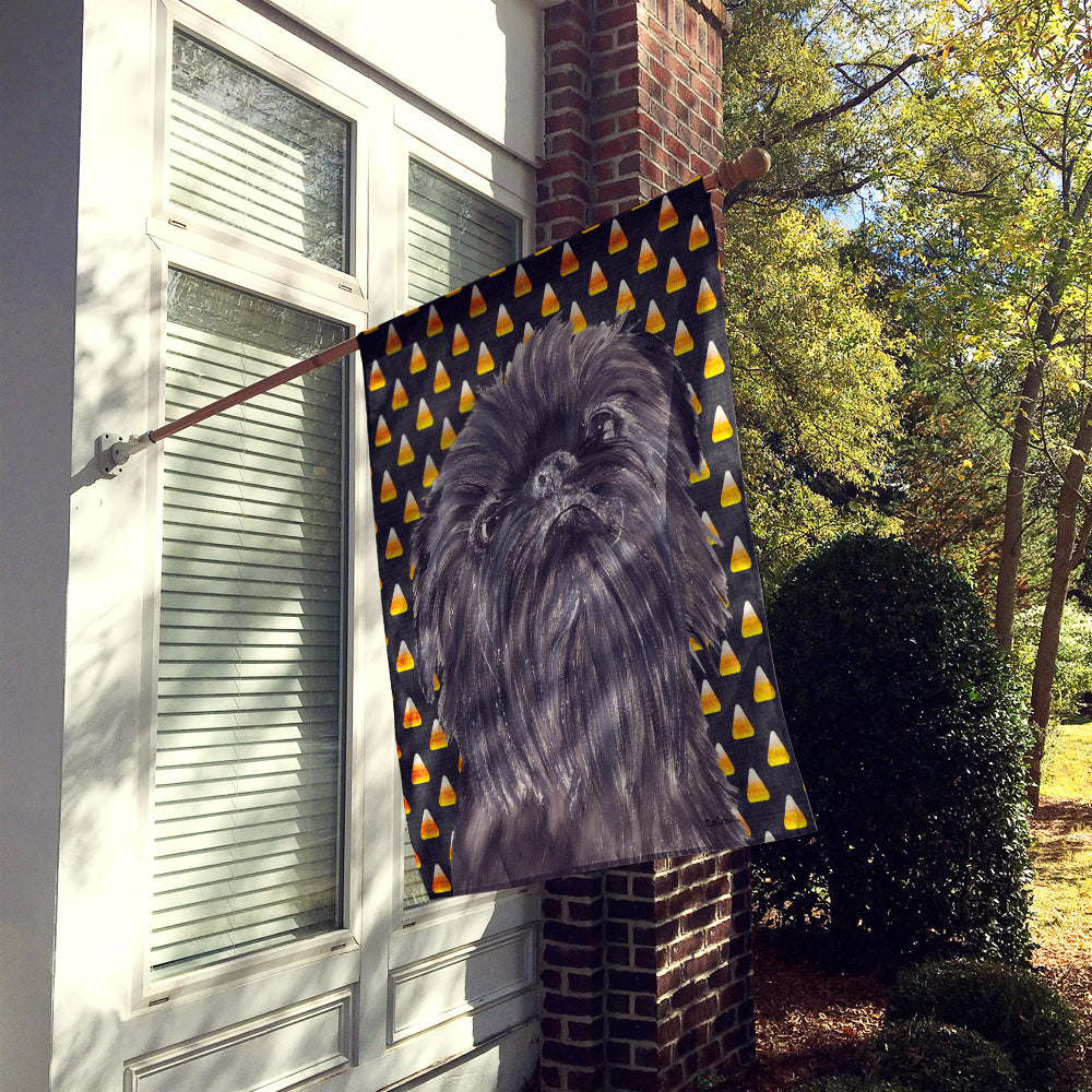 Brussels Griffon Halloween Candy Corn Flag Canvas House Size
