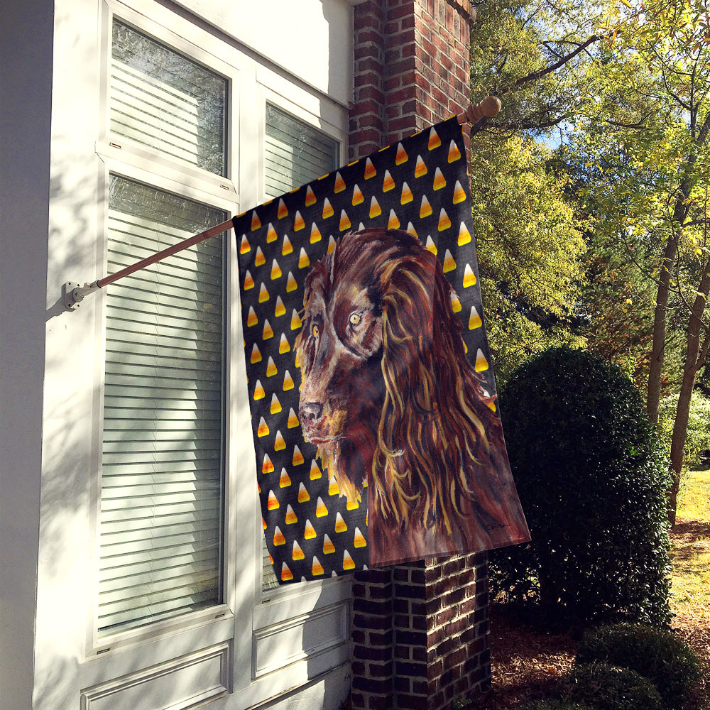 Boykin Spaniel Halloween Candy Corn Flag Canvas House Size