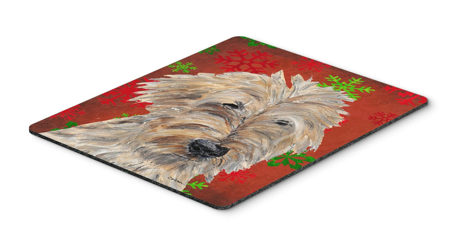 Goldendoodle Red Snowflake Christmas Mouse Pad, Hot Pad or Trivet by Caroline's Treasures