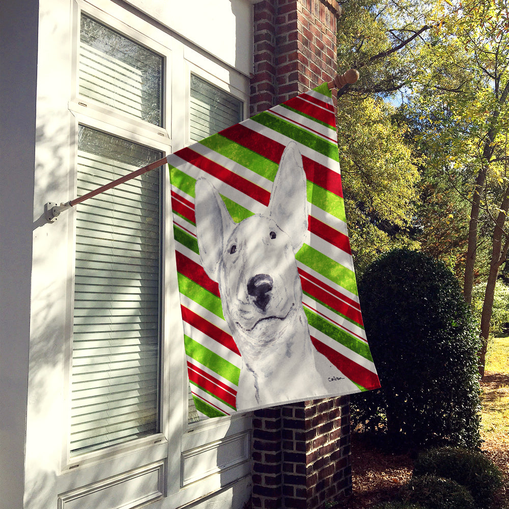 Bull Terrier Candy Cane Christmas Flag Canvas House Size