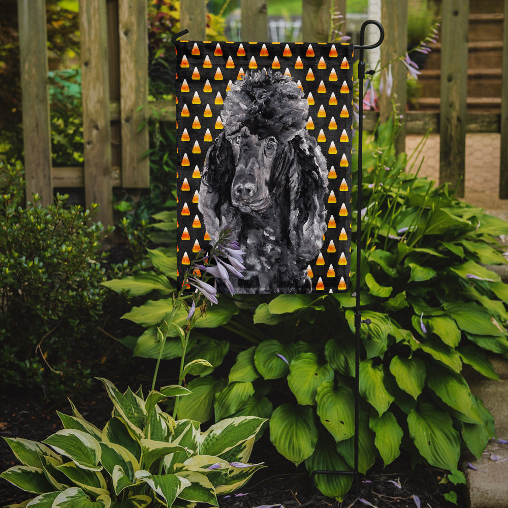 Black Standard Poodle Candy Corn Halloween Flag Garden Size SC9650GF