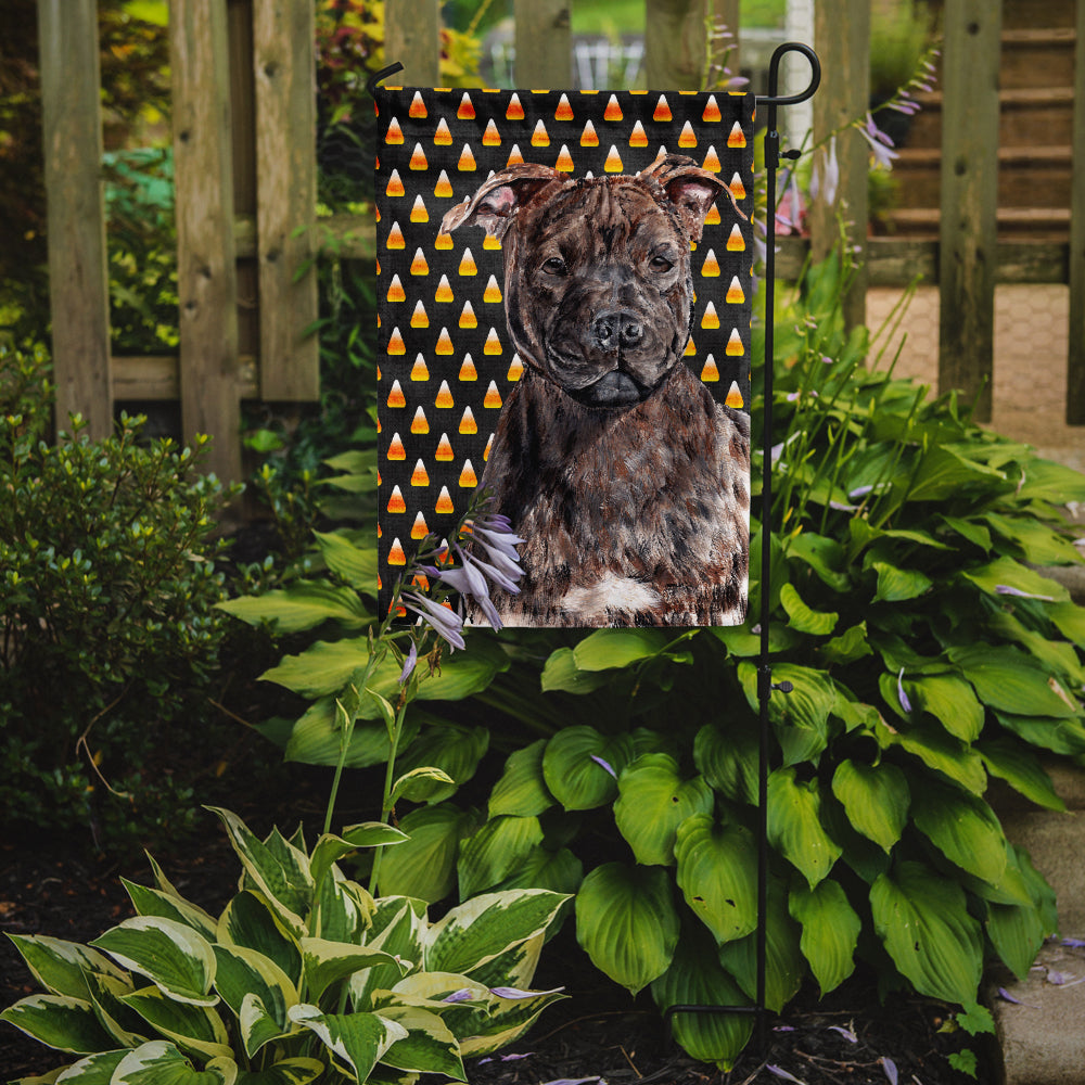 Staffordshire Bull Terrier Staffie Candy Corn Halloween Flag Garden Size SC9657GF