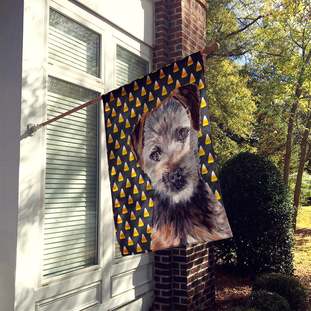 Norfolk Terrier Puppy Candy Corn Halloween Flag Canvas House Size SC9663CHF