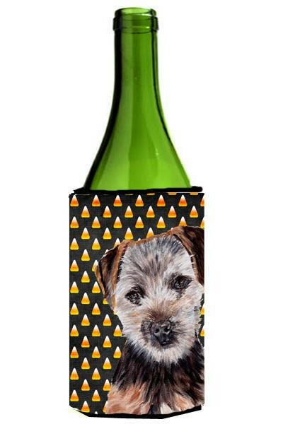 Norfolk Terrier Puppy Candy Corn Halloween Wine Bottle Beverage Insulator Hugger SC9663LITERK by Caroline's Treasures