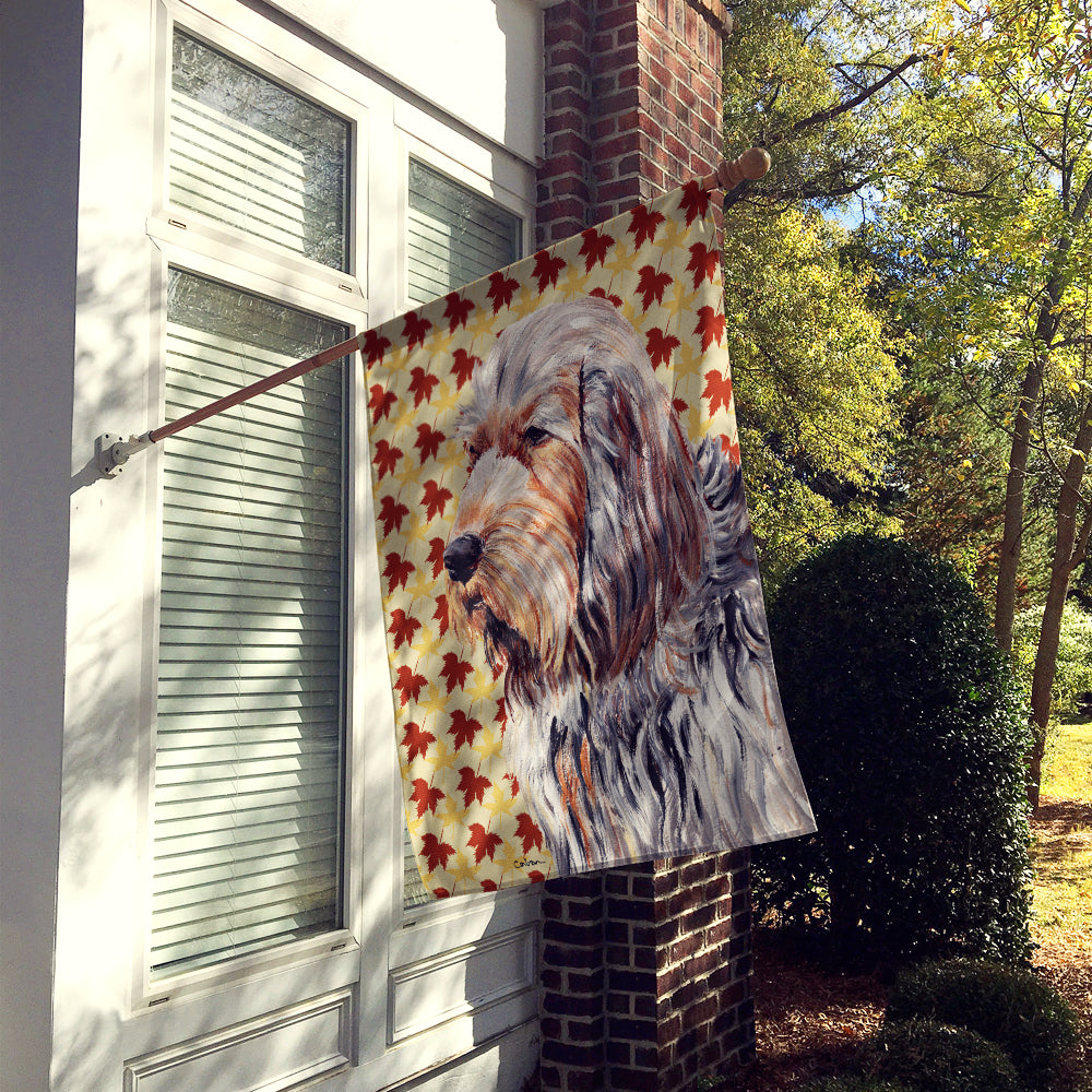 Otterhound Fall Leaves Flag Canvas House Size SC9684CHF