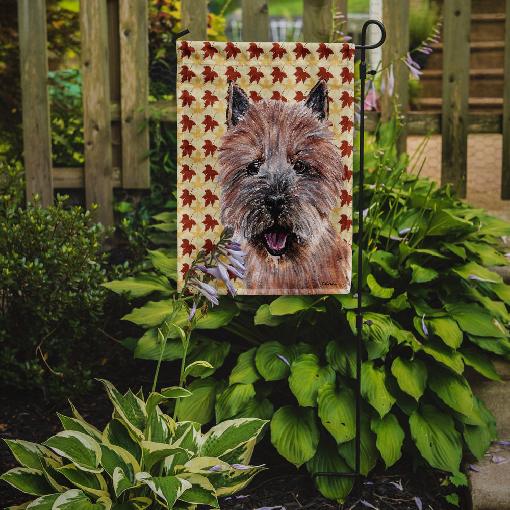 Norwich Terrier Fall Leaves Flag Garden Size SC9686GF