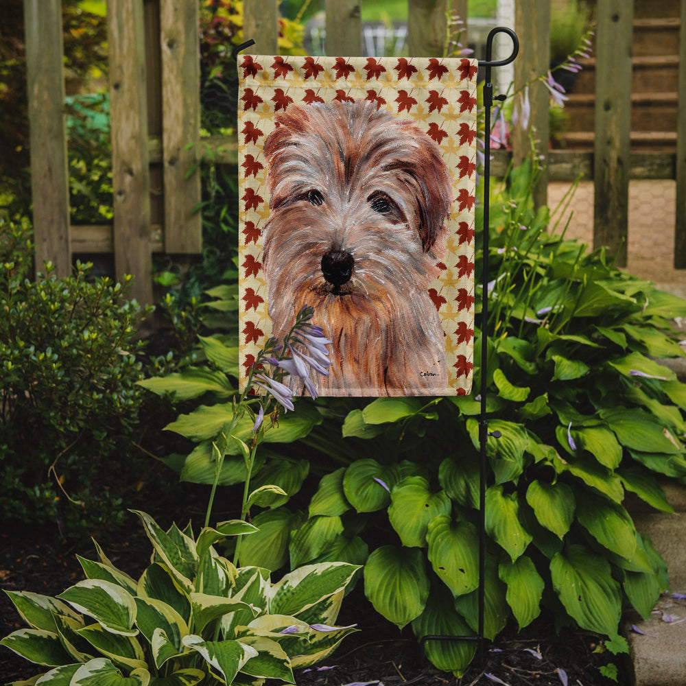 Norfolk Terrier Fall Leaves Flag Garden Size SC9688GF