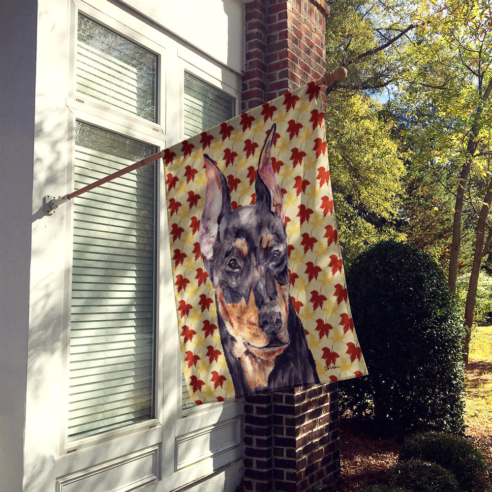 German Pinscher Fall Leaves Flag Canvas House Size SC9692CHF