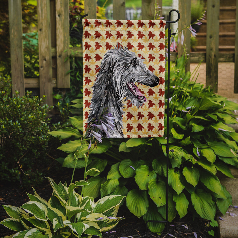 Scottish Deerhound Fall Leaves Flag Garden Size SC9693GF