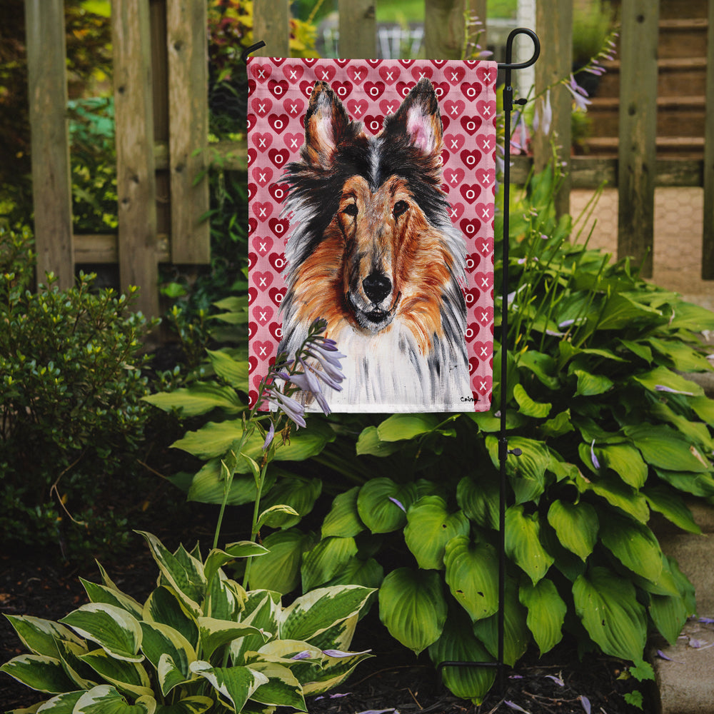 Collie Hearts and Love Flag Garden Size SC9694GF