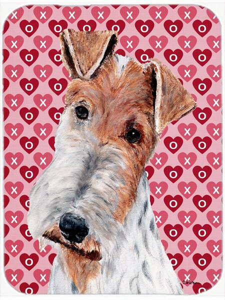 Wire Fox Terrier Hearts and Love Glass Cutting Board Large Size SC9700LCB by Caroline's Treasures