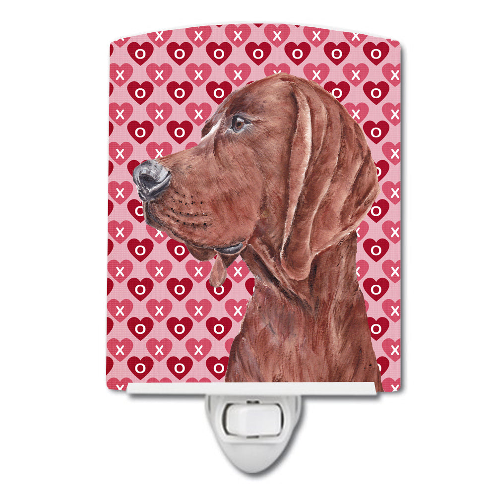 Redbone Coonhound Hearts and Love Ceramic Night Light SC9707CNL - the-store.com