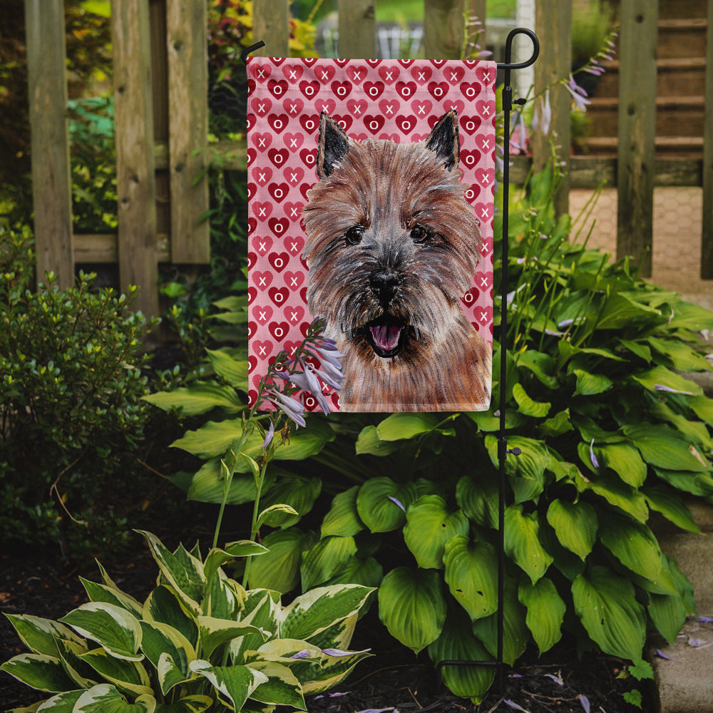Norwich Terrier Hearts and Love Flag Garden Size SC9710GF