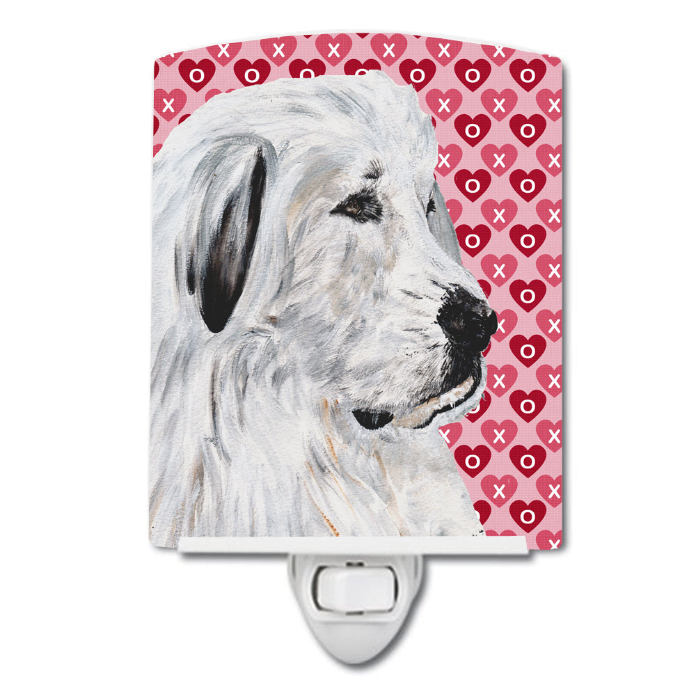 Great Pyrenees Hearts and Love Ceramic Night Light SC9714CNL - the-store.com