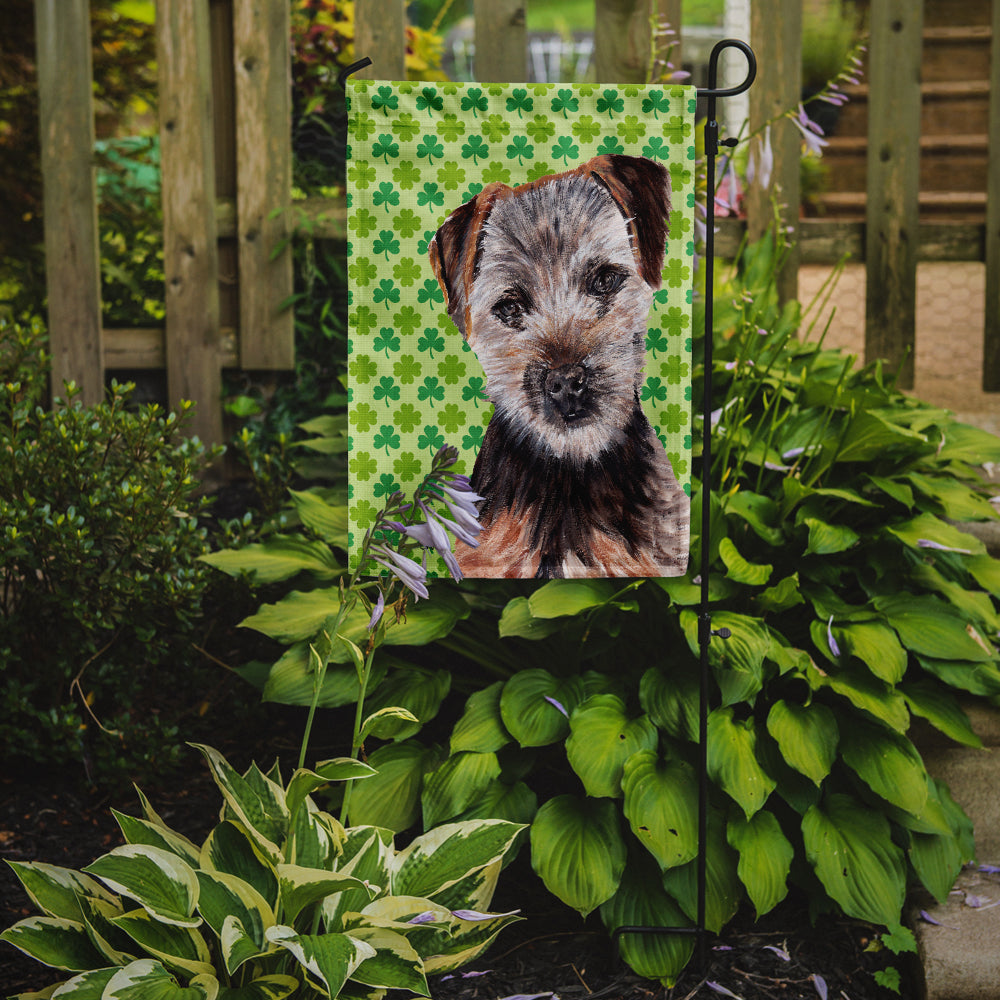 Norfolk Terrier Puppy Lucky Shamrock St. Patrick's Day Flag Garden Size