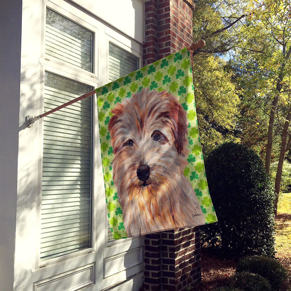 Norfolk Terrier Lucky Shamrock St. Patrick's Day Flag Canvas House Size SC9736CHF