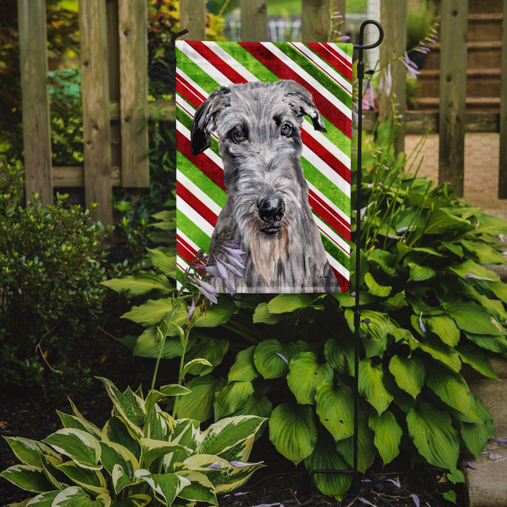 Scottish Deerhound Candy Cane Christmas Flag Garden Size SC9802GF