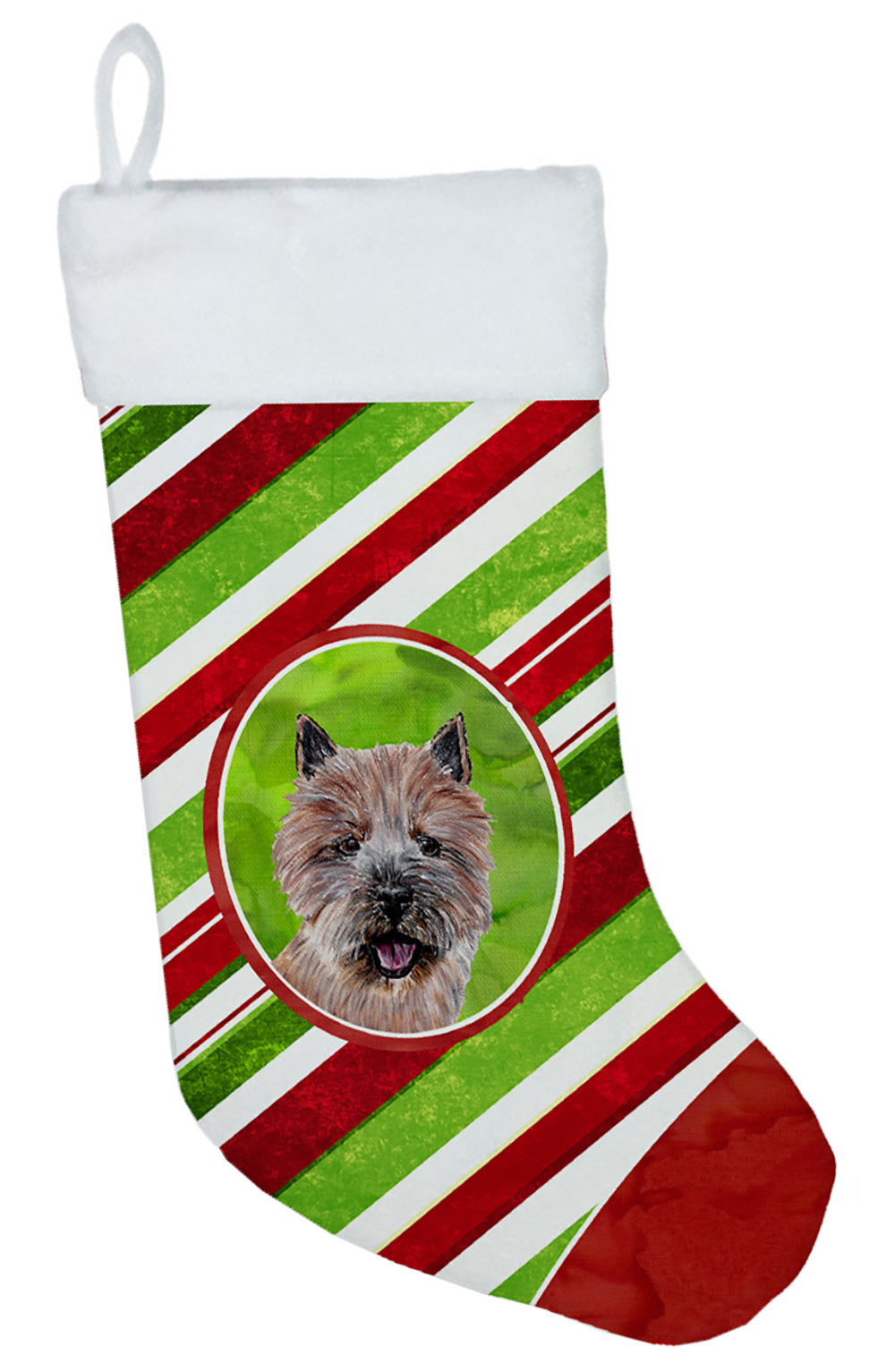 Norwich Terrier Candy Cane Christmas Christmas Stocking SC9806-CS