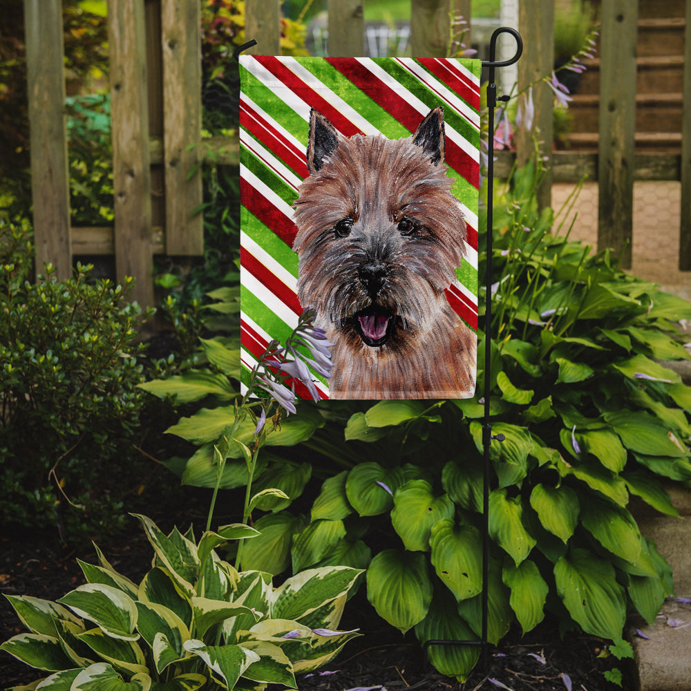 Norwich Terrier Candy Cane Christmas Flag Garden Size SC9806GF