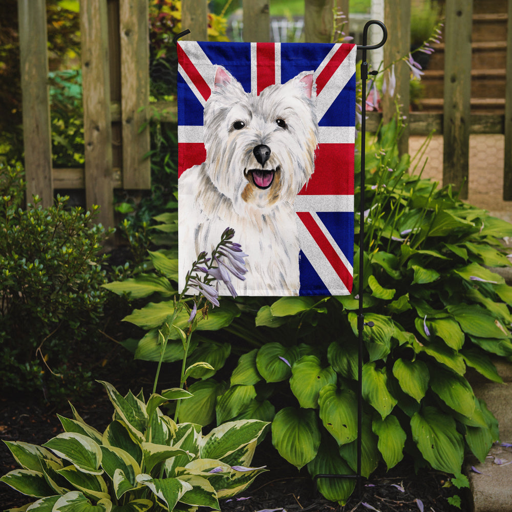 Westie with English Union Jack British Flag Flag Garden Size SC9827GF