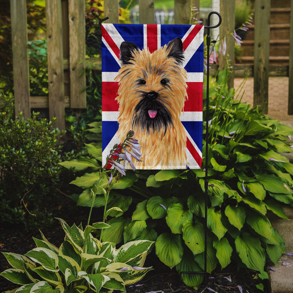 Cairn Terrier with English Union Jack British Flag Flag Garden Size