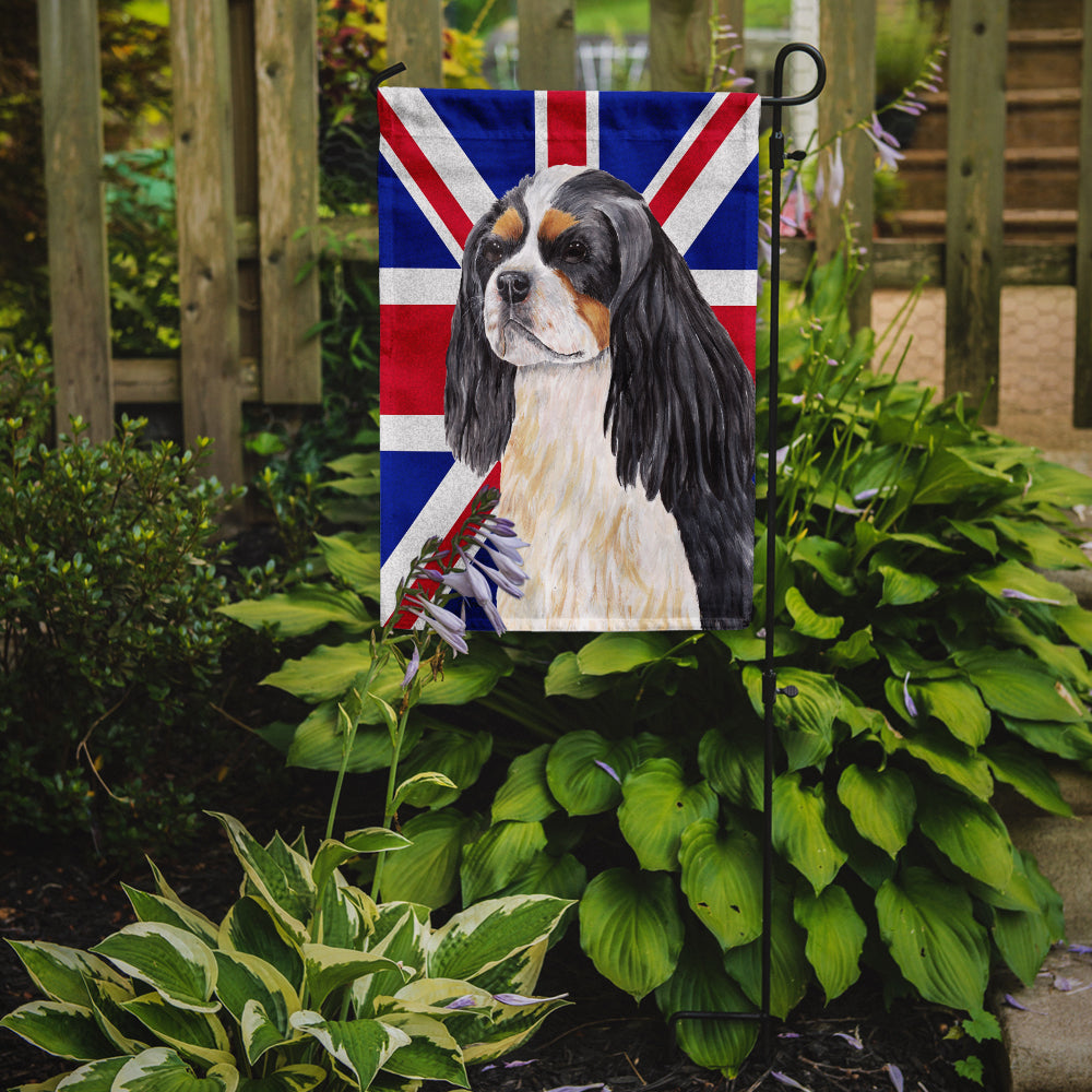 Cavalier Spaniel with English Union Jack British Flag Flag Garden Size