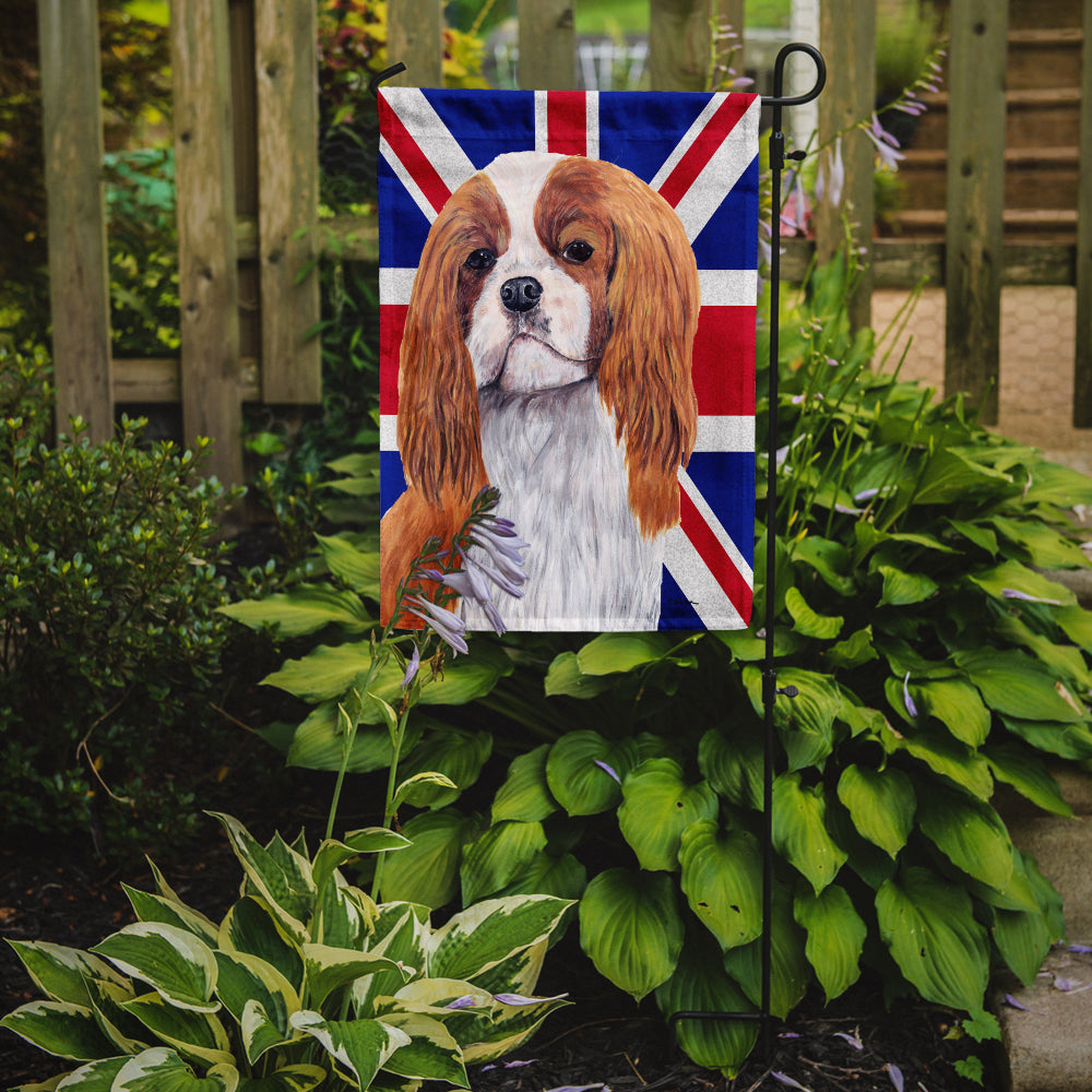 Cavalier Spaniel with English Union Jack British Flag Flag Garden Size SC9851GF