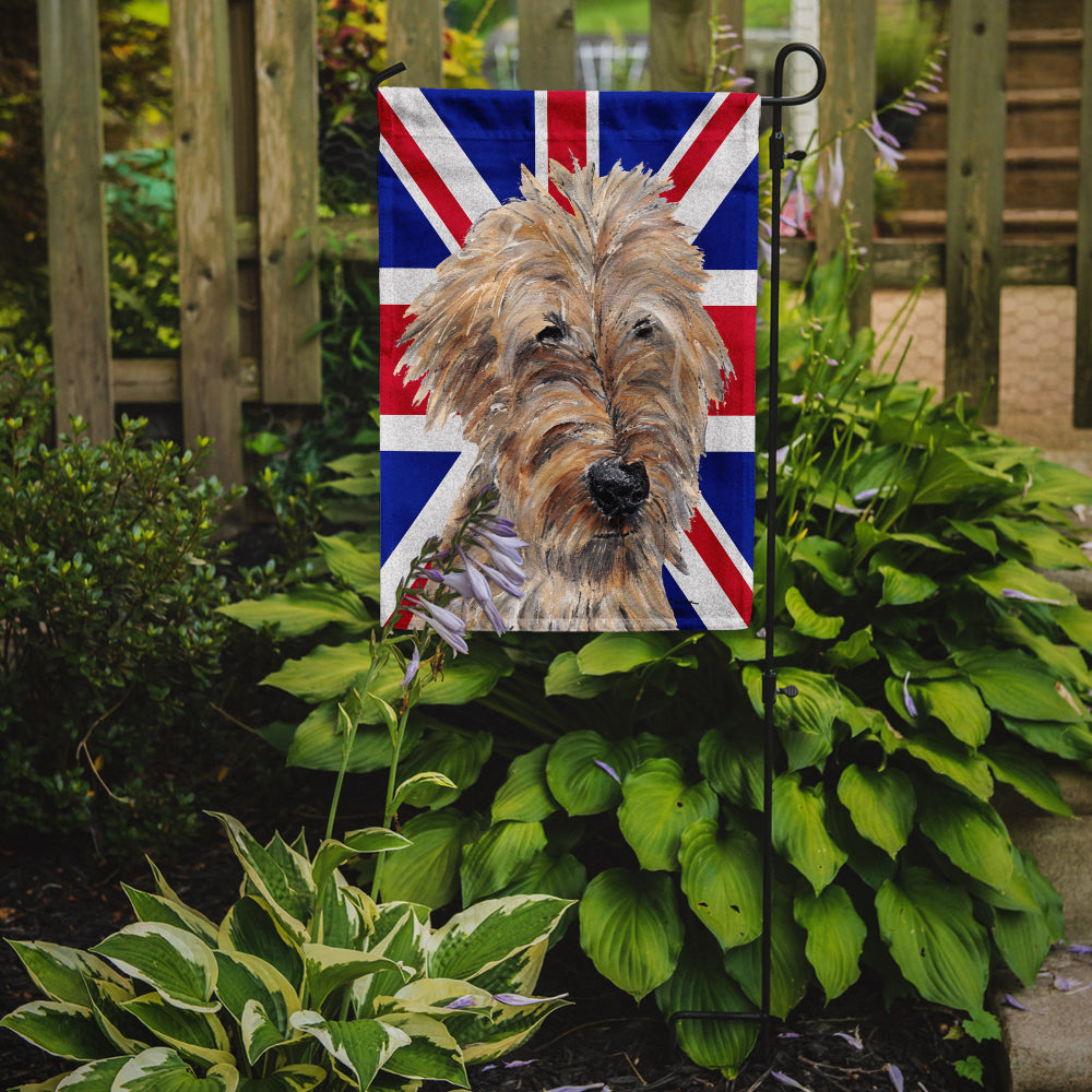 Golden Doodle with English Union Jack British Flag Flag Garden Size SC9859GF