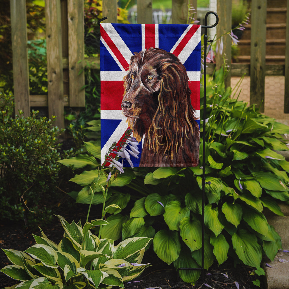 Boykin Spaniel with Engish Union Jack British Flag Flag Garden Size
